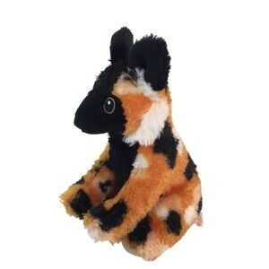 Wildlife Artists Eco Pals Plush 8" Orange African Wild Dog Spotted 2022